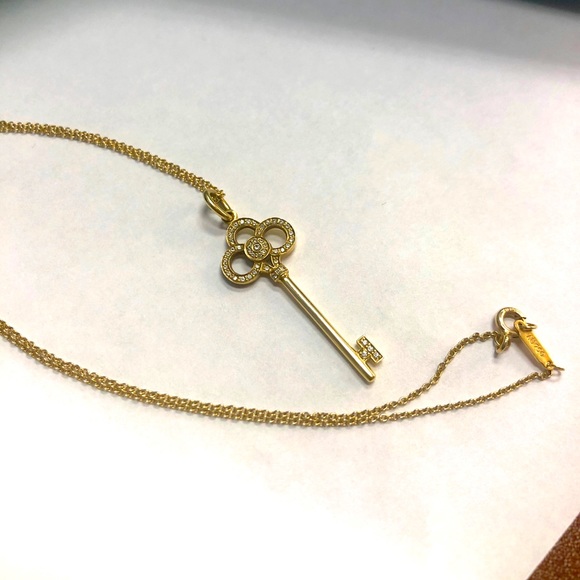 Tiffany & Co. Jewelry - Beautiful 18K Gold Diamond Tiffany Key Tiffany & Co no chain Crown Key Only